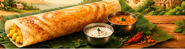 South Indian dosa illustration